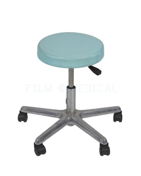  Turquoise Wheeled Stool